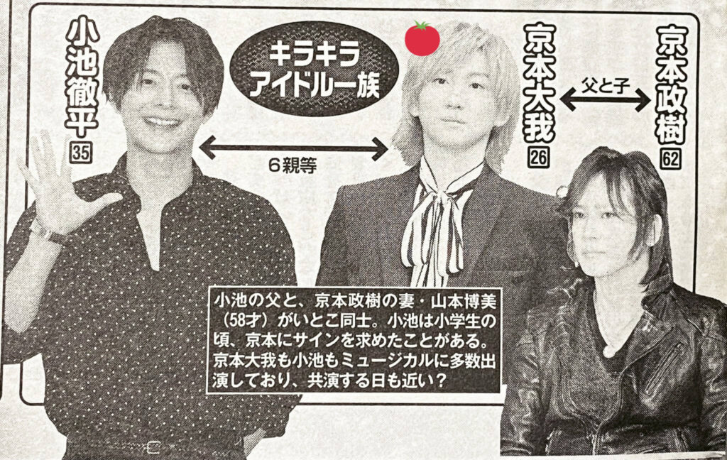 京本大我と小池徹平がはとこ 父母も有名だけど親戚もすごい Piacelamusica